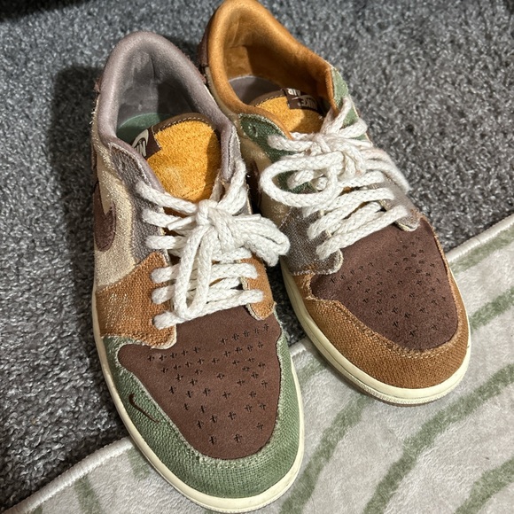 Nike Retro-Inspired Multi-Colored Sneakers with Suede...